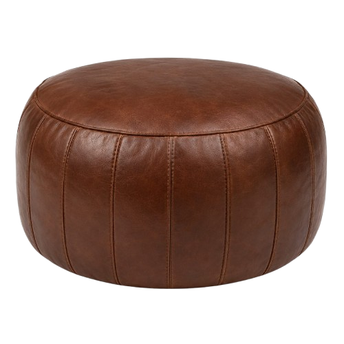 Pouf cuir