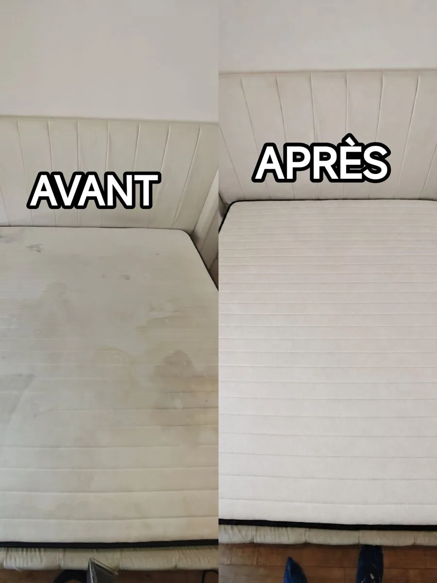 Nettoyage matelas à Colomiers — avant/après Clean&Fresh