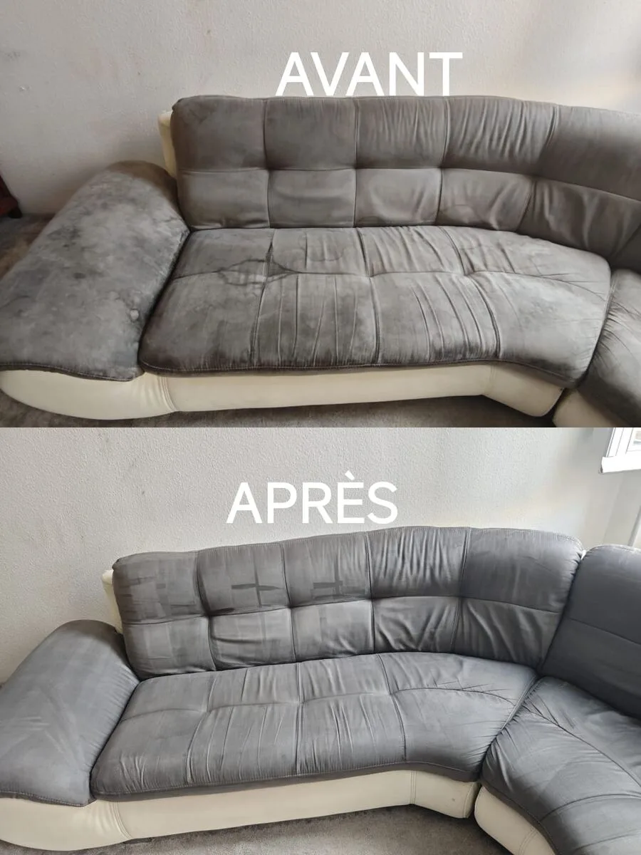 Nettoyage canapé à Auzielle — avant/après Clean&Fresh